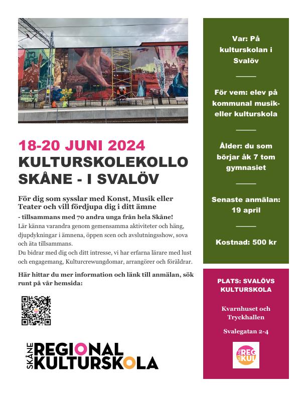 Affisch för Kulturskolekollo i Svalöv 2024