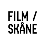 Logotyp för Film Skåne i svartvitt stil