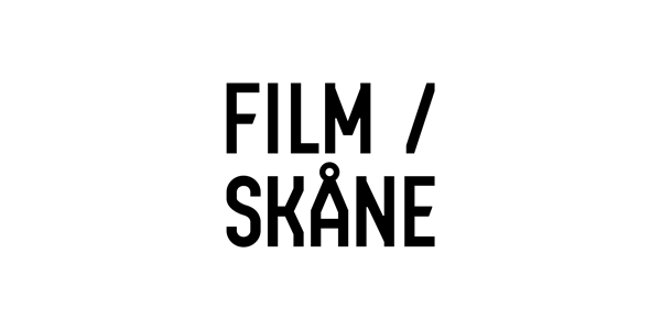 Logotyp för Film Skåne i svartvitt stil